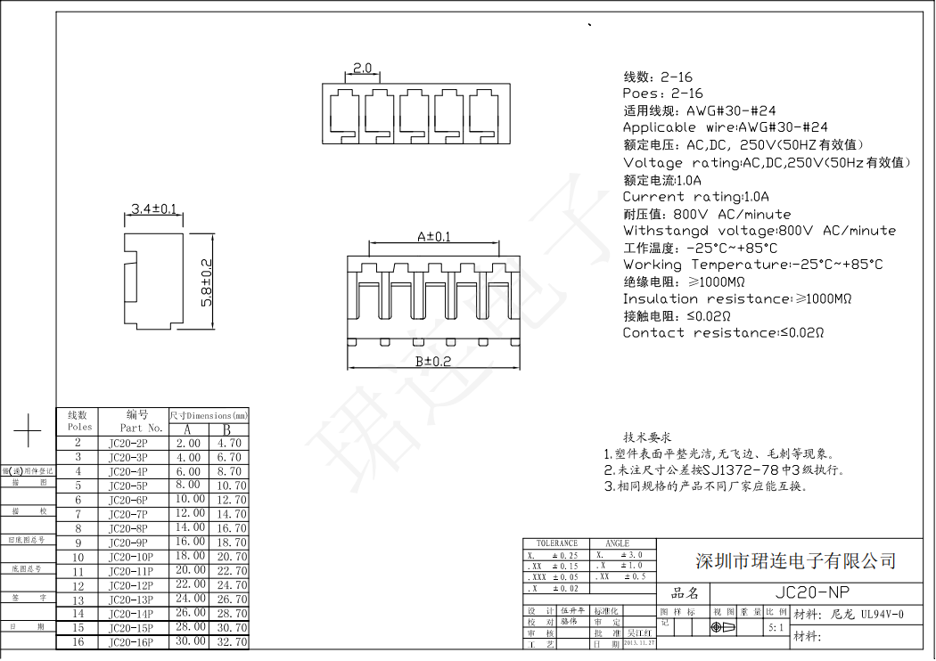 間距2.0-JC20彎針